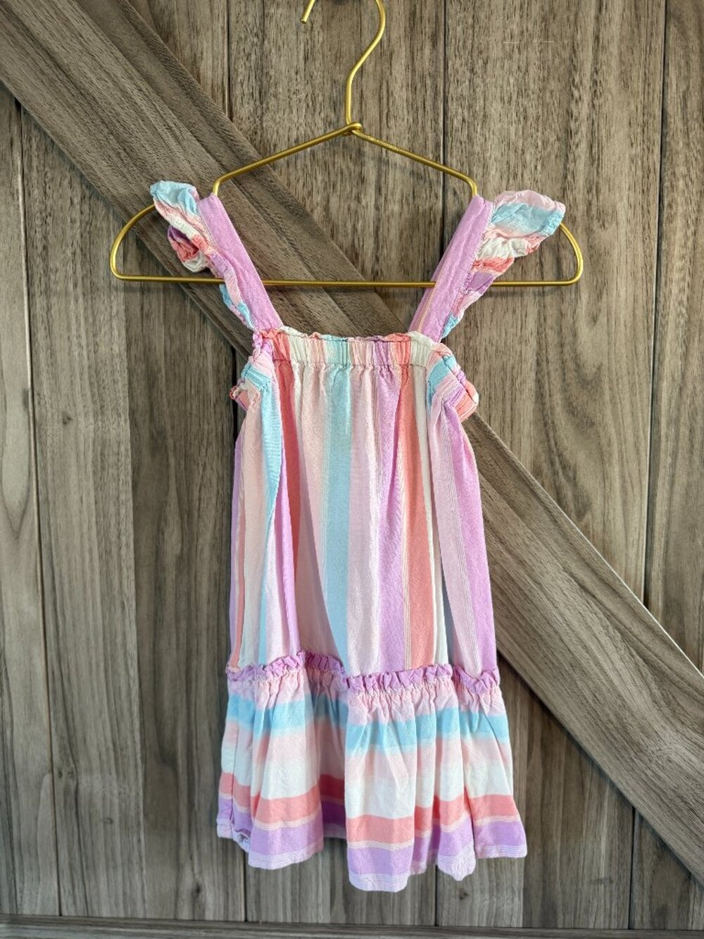 OshKosh B'gosh Toddler Girls Pastel Pastel Striped Sundress / Romper